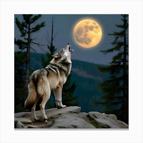 Howling Wolf 1 Canvas Print