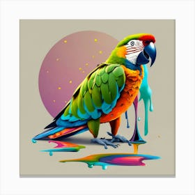 Colorful Parrot 3 Canvas Print
