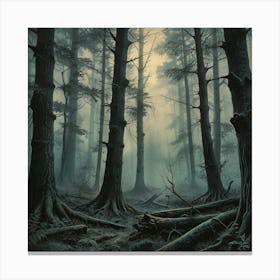 Foggy Forest 2 Canvas Print