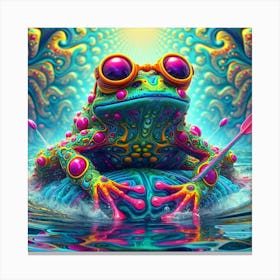 Psychedelic Frog 1 Canvas Print