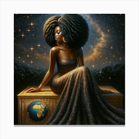 Afro-American Woman Canvas Print