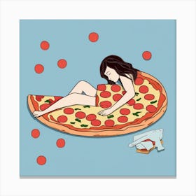 Pizza blanket Canvas Print