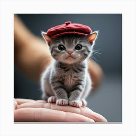 Tiny Cat Canvas Print