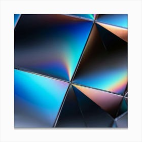 Close Up Of A Vibrant Holographic Pattern Shimmering With Iridescent Colors Against A Minimalist Ba (1) Canvas Print