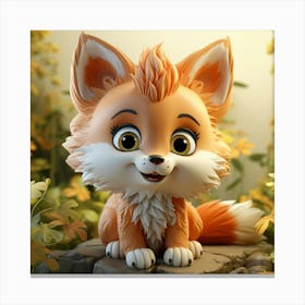 Fluffy Fox Canvas Print