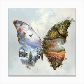 Butterfly In The Sky Canvas Print