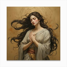 Woman Praying art print paintings Canvas Print