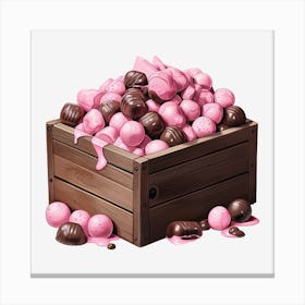 Pink Candy Crate 3 Canvas Print