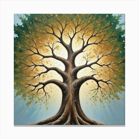 Sparkling Mother Tree Art Print 1 Canvas Print