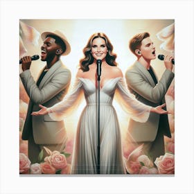 Singers on stage Canvas Print