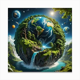 Earth In The Forest Canvas Print