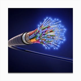 Fiber Optic Cable Canvas Print