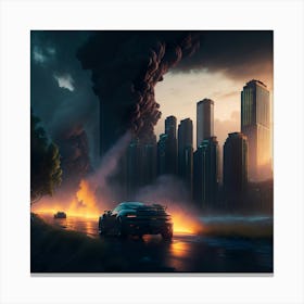 City On Fire (16) Canvas Print