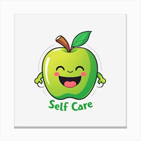 Self Care Apple Canvas Print