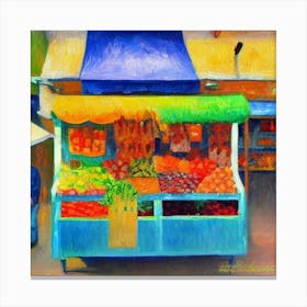 Fresh Food Street Market Adeline Yeo Canvas Print