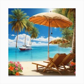 Beach Scene 6 Canvas Print