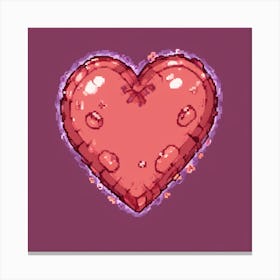 Pixel Heart 1 Canvas Print