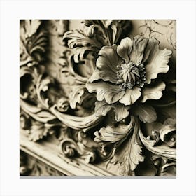 Vintage Fine Lines Historical Details Nostalgia Engraving Classic Aged Retro Intricate O (6) Canvas Print
