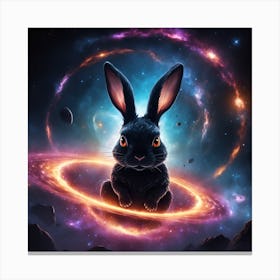 Rabbit In Space Canvas Print