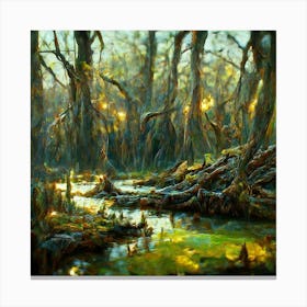 Swamps By Person Canvas Print