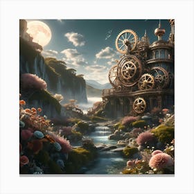 Ethereal Gears Of Life 7 Canvas Print