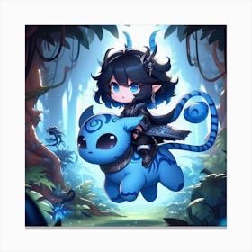 Blue Dragon Canvas Print