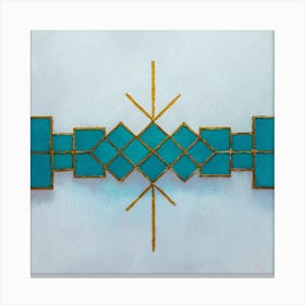 Turquoise Squares Canvas Print