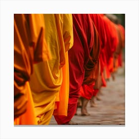 Monks In Thailand Canvas Print