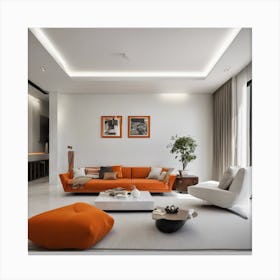 213913 Villa Living Room, Modern Minimalist Style, White Xl 1024 V1 0 1 Canvas Print