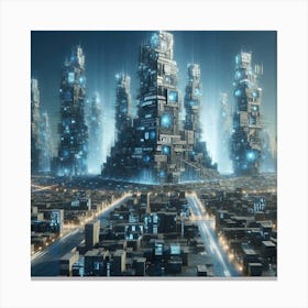 Futuristic City 82 Canvas Print