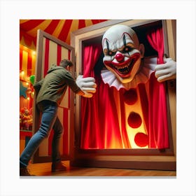 Clown In A Room Canvas Print