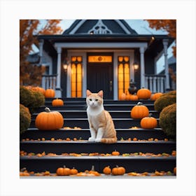 Halloween Cat 22 Canvas Print