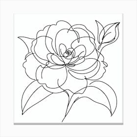 Camellia flower Picasso style Canvas Print