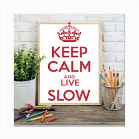 Keep Calm And Live Slow 4 Canvas Print