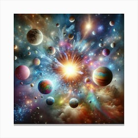 Planets In Space 2 Canvas Print