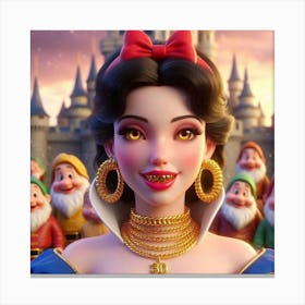 Snow White And The Seven Dwarfs 6 Canvas Print