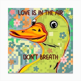 Duck Love Advise Canvas Print