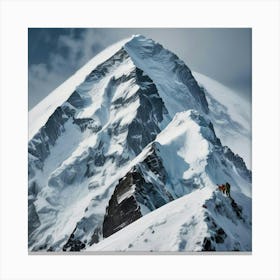 Mountain In The Snow Canvas Print