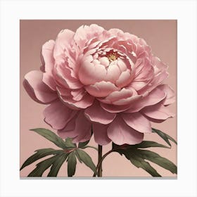 Aesthetic style, Large pink Peony flower Canvas Print