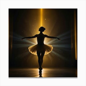 Silhouette Of A Ballerina 1 Canvas Print