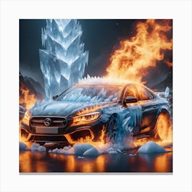 Fire & Ice Car 1 Canvas Print