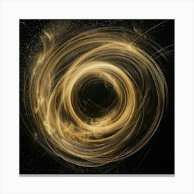 Abstract Golden Swirl 1 Canvas Print