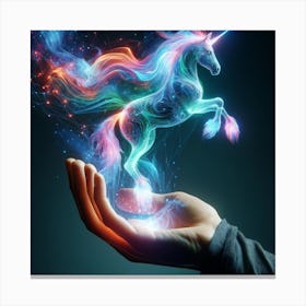 Holographic Unicorn spirit Canvas Print