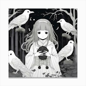 Anime Crows Canvas Print