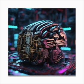 Futuristic Helmet 1 Canvas Print