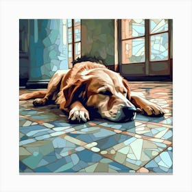 Golden Retriever Painting Canvas Print