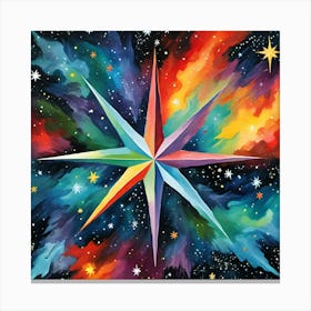 PSYADELIC NORTH STAR Canvas Print