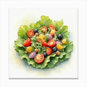 Healthy Food Salad 3 Kitchen Art Leinwandbild