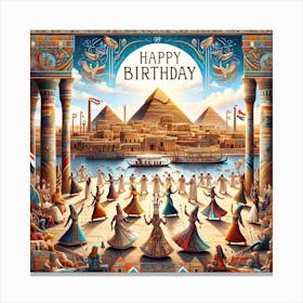 Happy Birthday Egypt Canvas Print