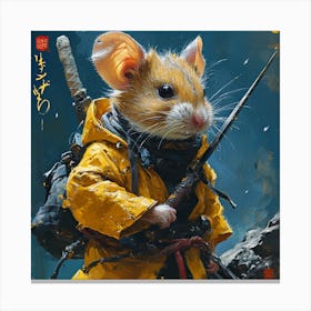 Samurai Mouse Canvas Print